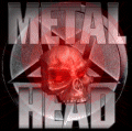 Metal Head.. pentagram and glowing red eyes on skull