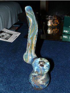 This sherlock was blown by a local artist. I love this one, but just try and hold it in your lap when you are stoned! I did NOT have a woody! LMAO!!!