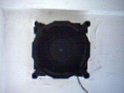 This is the exhaust fan for the box.
It's a computer fan.