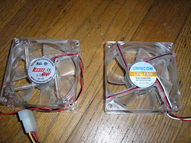 close up of the fans