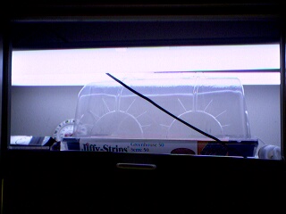 Here is the door open with the lights on.